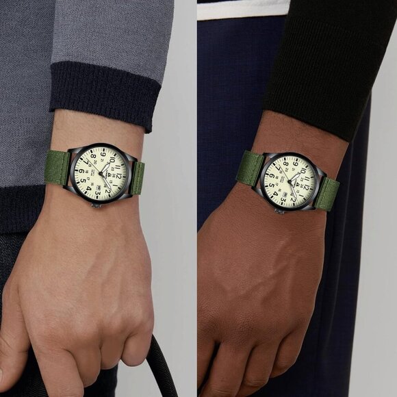 Men's Military Field Watch, Analog Quartz, Waterproof, Nylon Band, Sports Watch - Picture 6 of 9